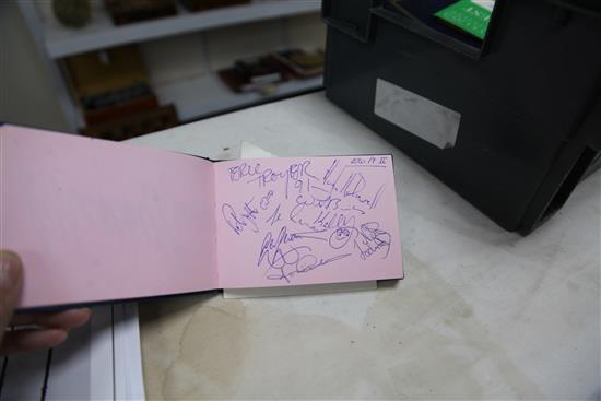 Five autograph albums and two albums of signed photos of 1980s-90s pop stars and celebrities